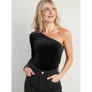NWT Old Navy Velvet One Shoulder Top